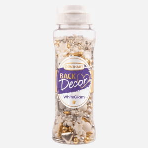 Miękka, chrupiąca posypka White Glam z czekoladą, 100 g