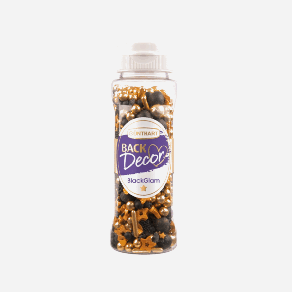 Mix posypek Premium BLACK GLAM, 110 g posypka CZARNA, ZŁOTA