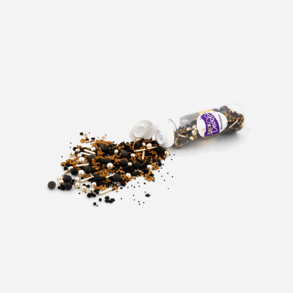 Mix posypek Premium BLACK GLAM, 110 g posypka CZARNA, ZŁOTA - obrazek 2