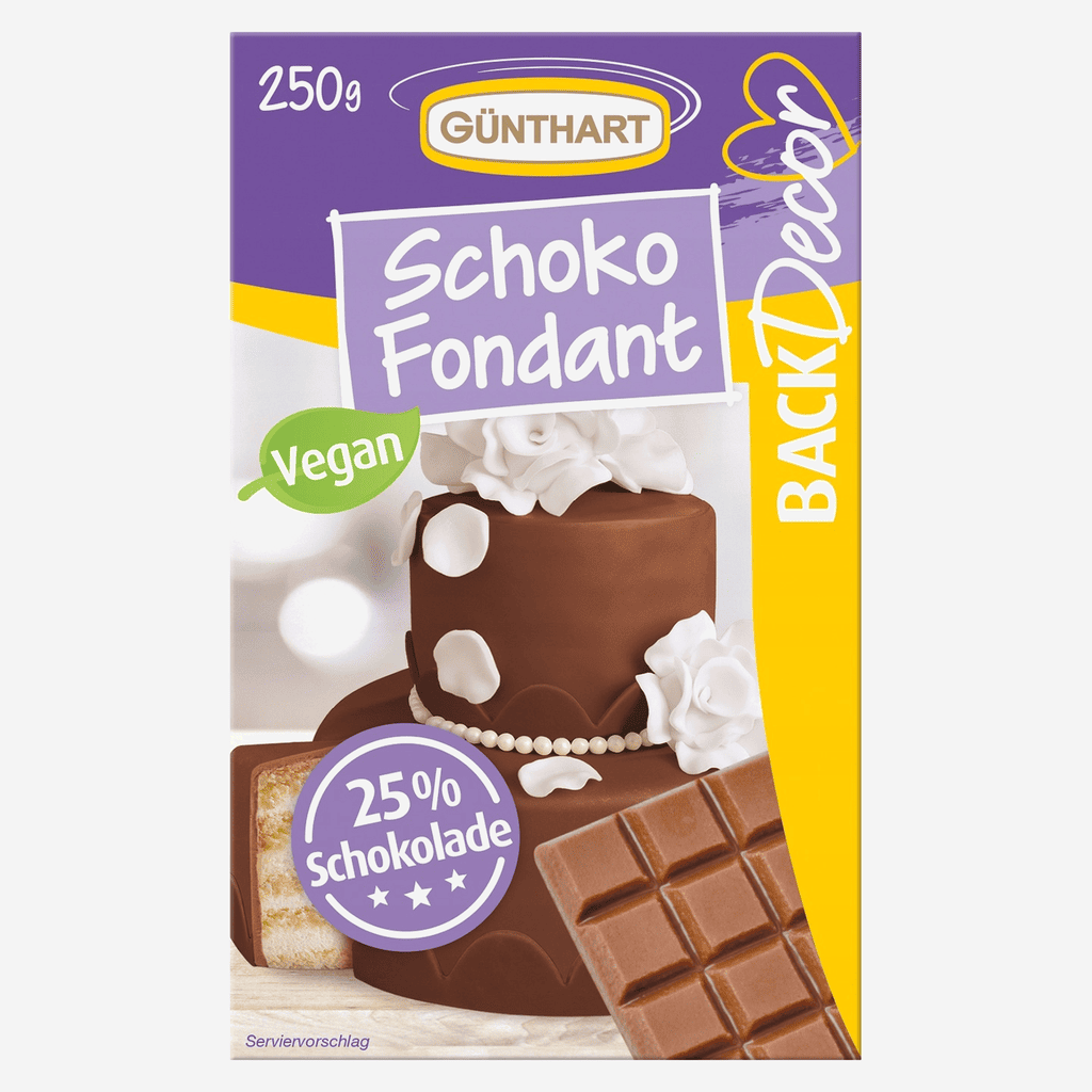 100 % wegańska czekoladowa masa cukrowa, bez oleju palmowego, 250 g