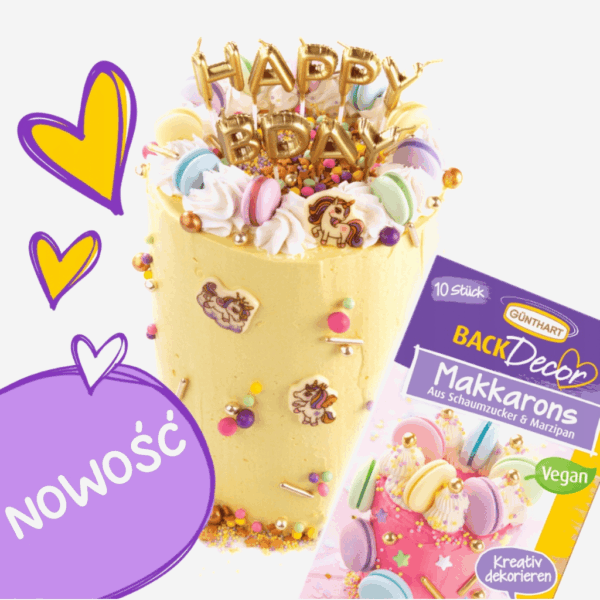Wegańskie makaroniki różne kolory, 25 g, 10 sztuk - obrazek 8