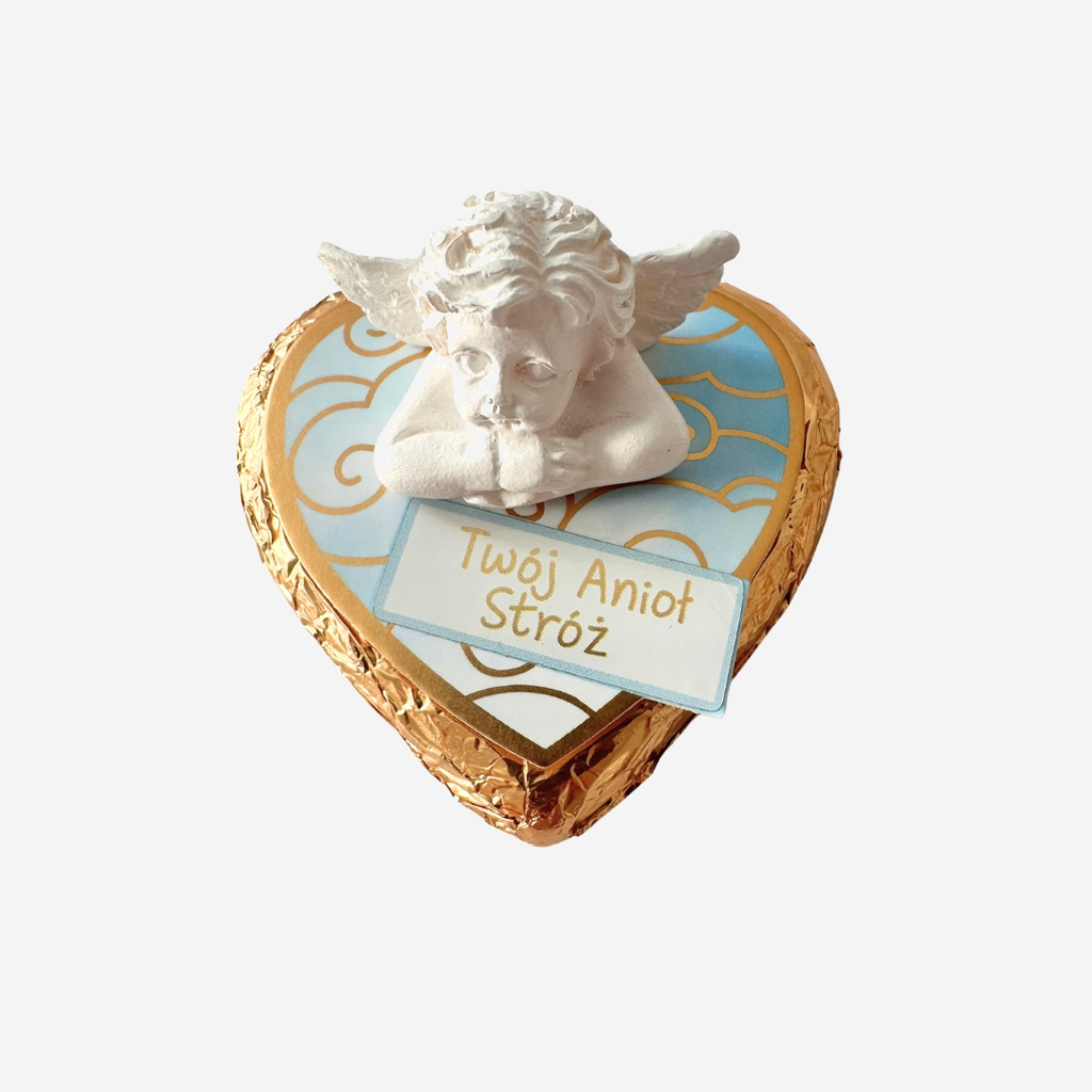 UROCZY ANIOŁEK NA PRALINIE Z BELGIJSKIEJ CZEKOLADY - CHRZEST