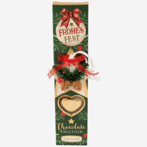 Pudełko Pralin z Drewnianą Świąteczną Zawieszką