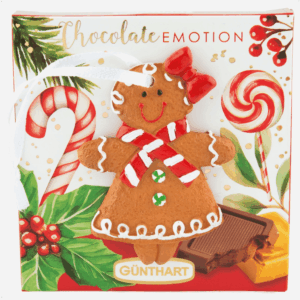 Małe Pudełko Pralin z Glinianym Piernikowym Ludzikiem