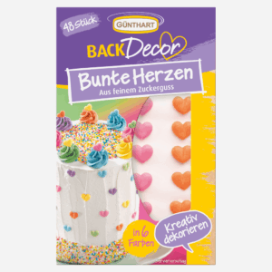 Kolorowe Cukrowe Serduszka, 48 szt