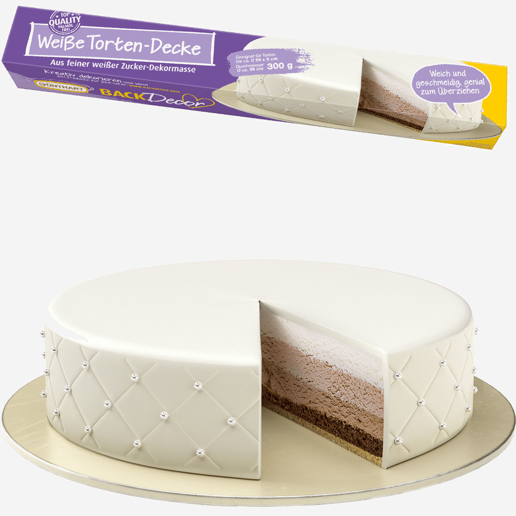 Masa Cukrowa w Białej Rolce, Ø 36 cm