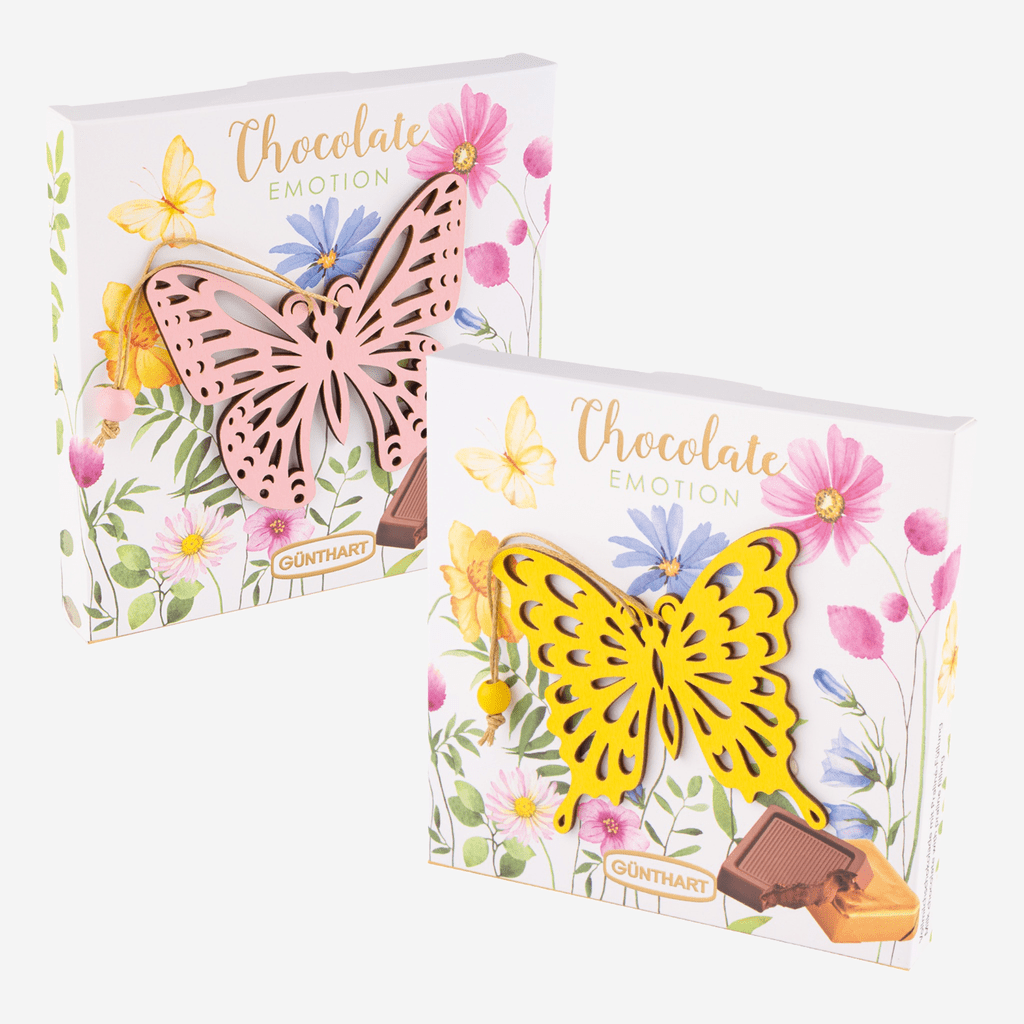 Pudełko Pralin z Drewnianą Ozdobą Motyla