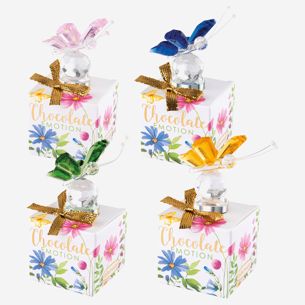 Motyl ze Szkła Kryształowego na Pudełku Pralin