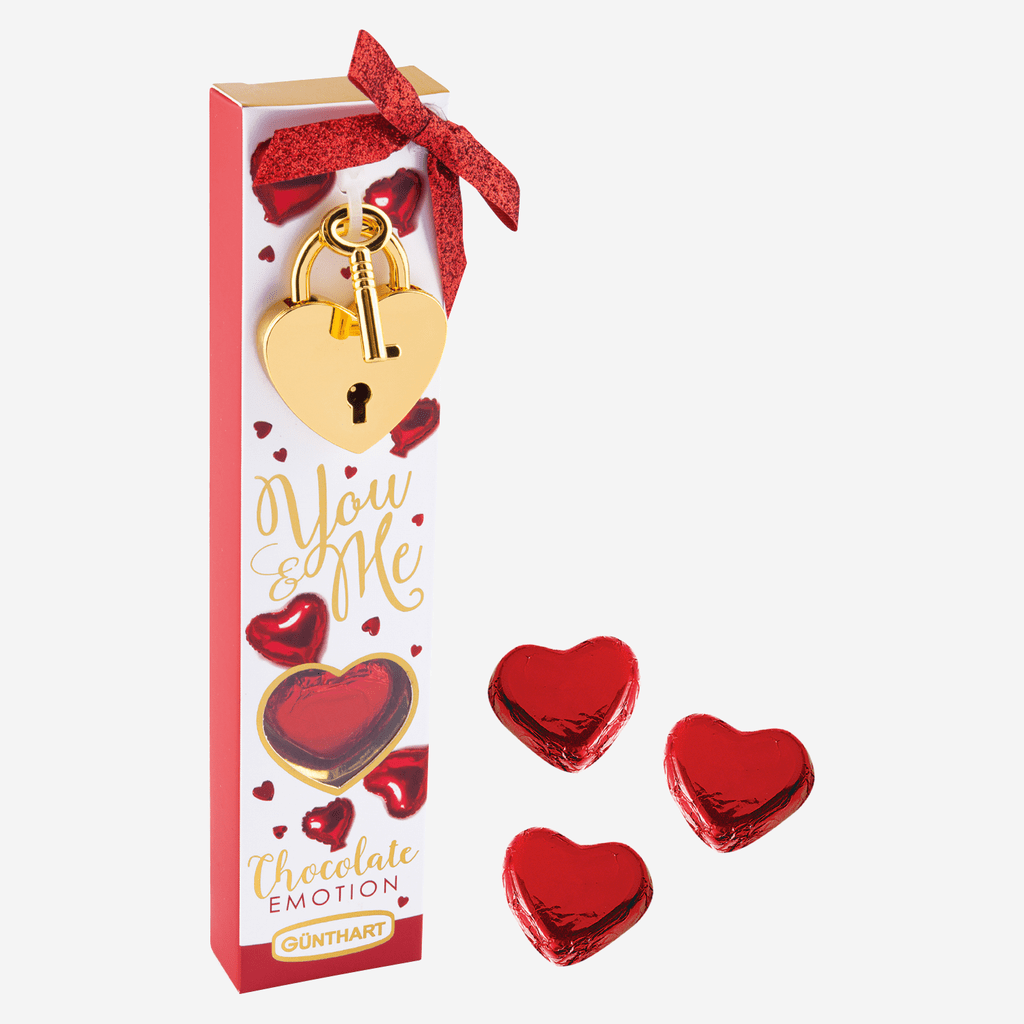 Pudełko Pralin z Ozdobną Kłódką z Kluczem