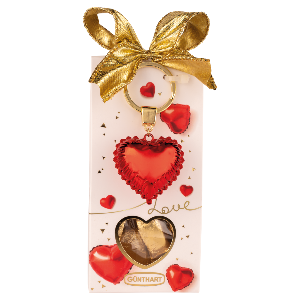 Brelok Balonowe Serce Z Pudełkiem Pralin