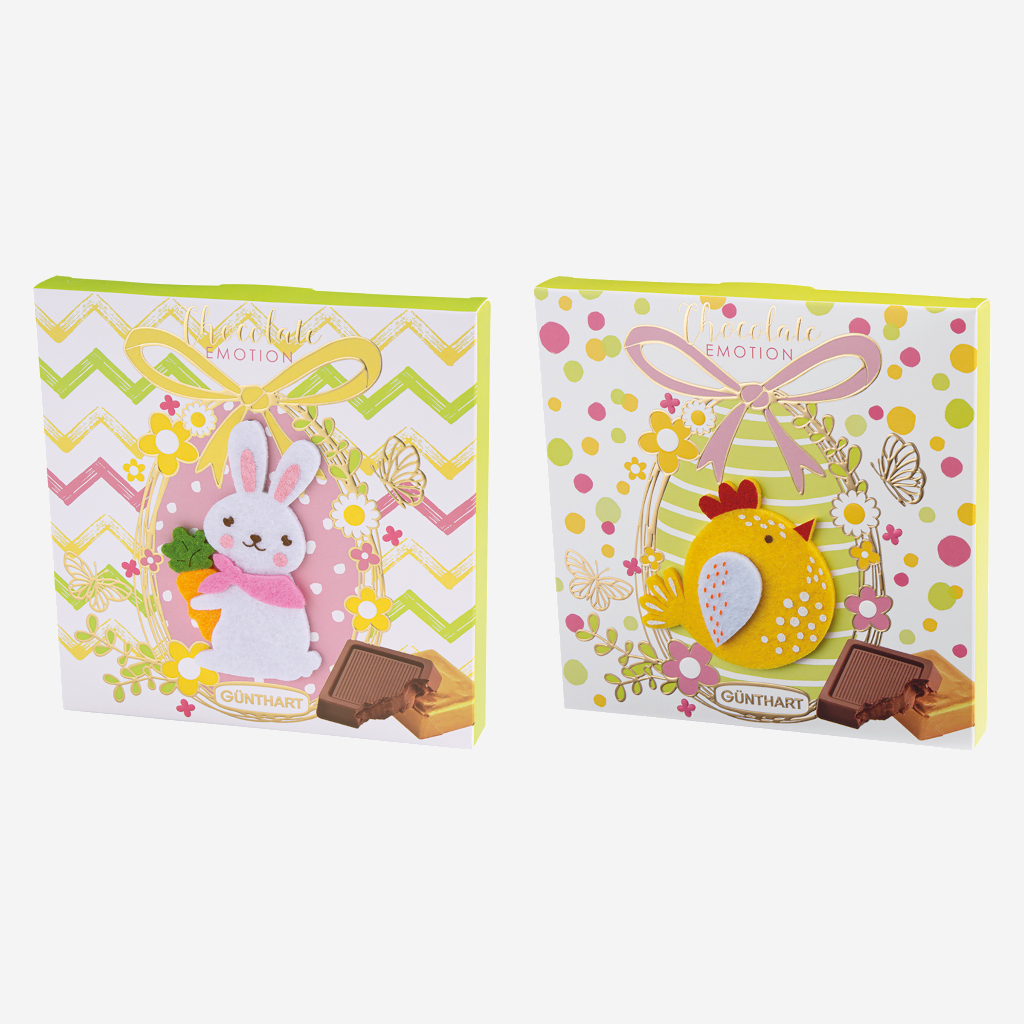 Pudełko Pralin z Filcową Wielkanocną Ozdobą