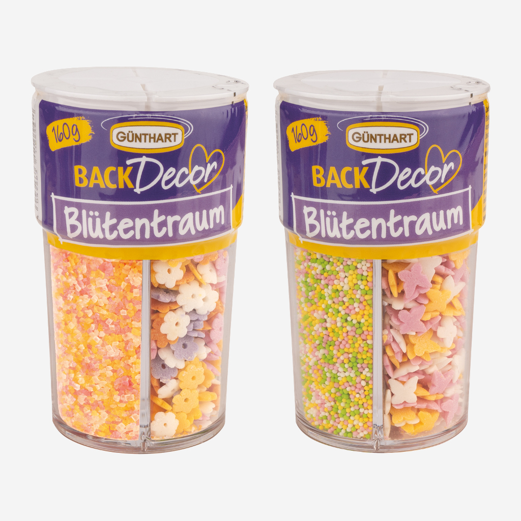 Posypka Cukrowa 4 w 1 - Motylki, Kwiatki i Perełki - 160 g